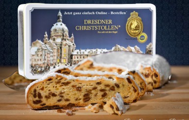 Dresdner Stollen® - nur Echt mit Siegel.Dresdner-Christstollens® & Online kaufen im Stollen Online Shop. Auch können bei uns diejenigen einen Stollen genießen, die keine Rosinen mögen oder allergisch sind - denn bei uns können Sie auch Stollen ohne Rosine